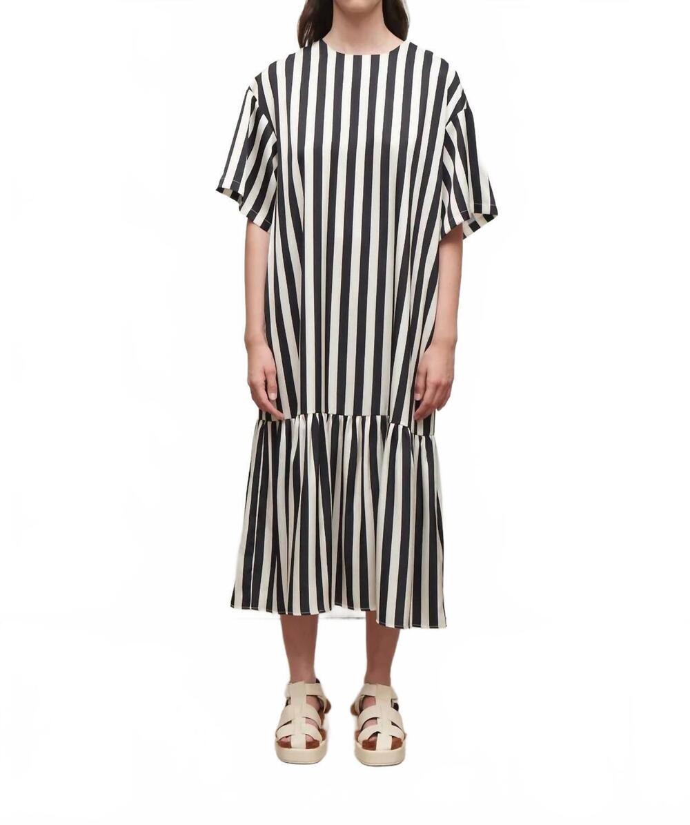 NEW JAKKE ava stripe dress in black